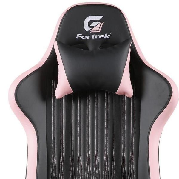 Imagem de Cadeira Gamer Barata Fortrek de material sintético Alto Conforto Com Regulagem do Braço e da Base e Com Apoio de Almofadas Ergonomicas para Pescoço e Lombar