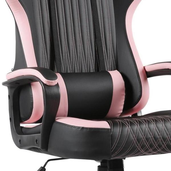 Imagem de Cadeira Gamer Barata Fortrek de material sintético Alto Conforto Com Regulagem do Braço e da Base e Com Apoio de Almofadas Ergonomicas para Pescoço e Lombar