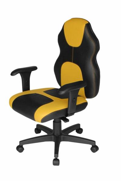 Imagem de Cadeira Gamer Base Giratória com braço Linha Gamer Racing Amarelo