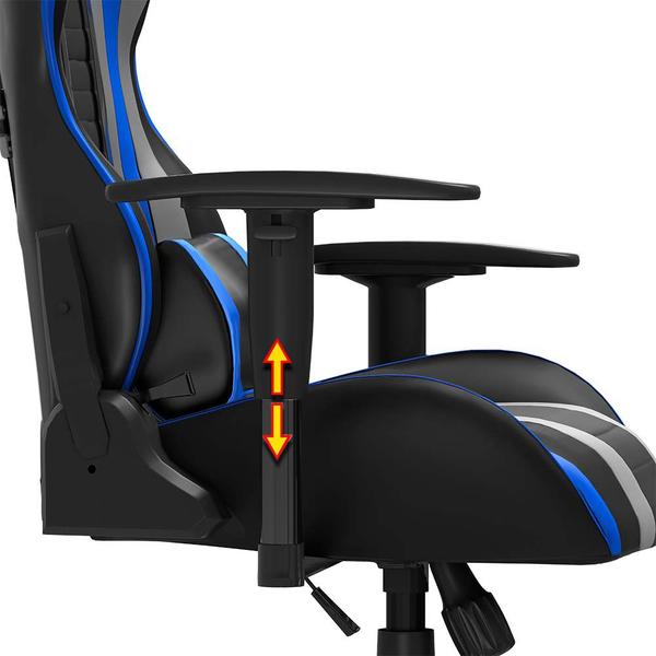 Imagem de Cadeira Gamer BlackHawk Inclinação ate150kg Preto/Azul - ELG