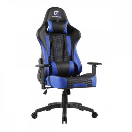 Imagem de Cadeira Gamer Confortável Preta E Azul Fortrek Cruiser