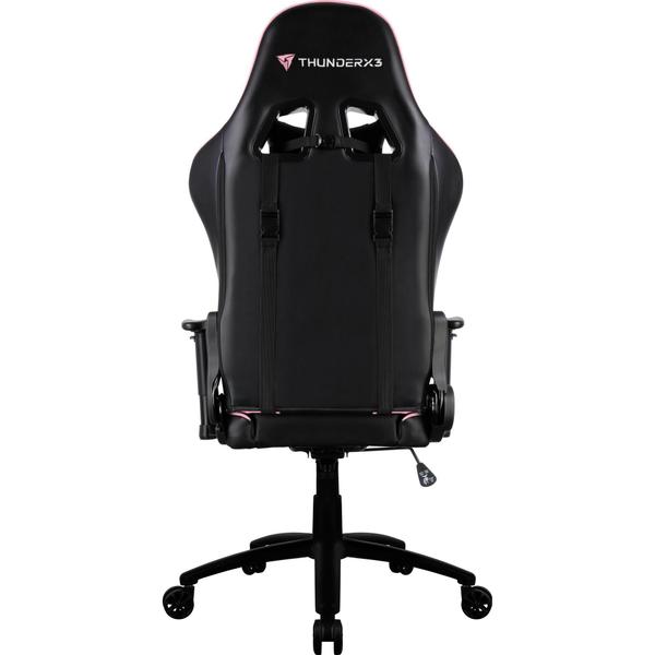Imagem de Cadeira Gamer de Jogos ThunderX3 Tgc12 Com Rodinhas, Inclinação Regulável e Altura Ajustável Suporta 120kg Rosa