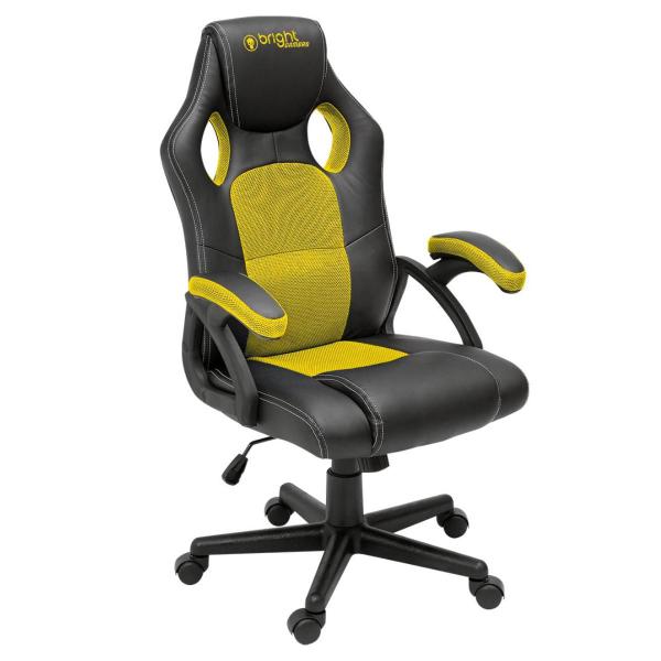 Imagem de Cadeira Gamer Escritório Amarela e Preto 605 Bright