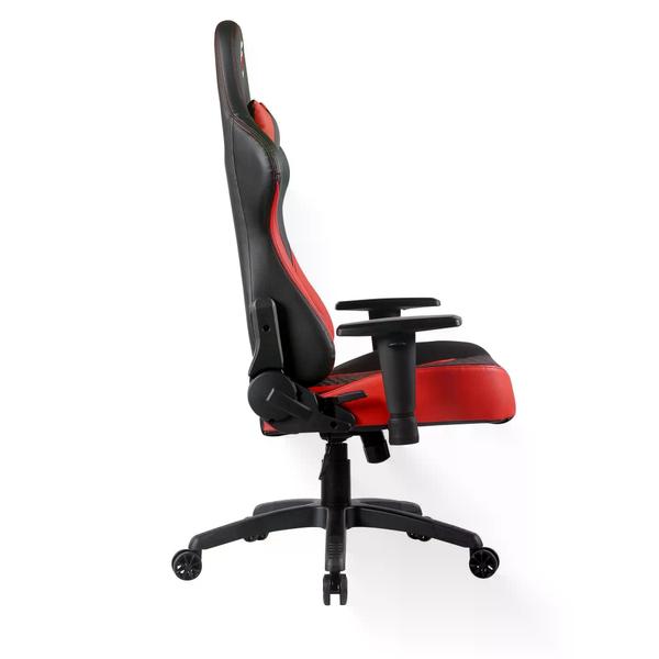 Imagem de Cadeira Gamer Escritório Com Rodinhas Giratória Com Almofadas Ergonômicas Confortável Cor Preta e Vermelha Suporta Até 120Kg Com Ajuste de Altura Reclinável 155