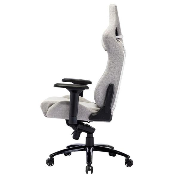 Imagem de Cadeira Gamer Escritório de Tecido Respiratório HEAVY DUTY SILVER de Alto Conforto com Almofadas Base de Metal Suporta até 180kg