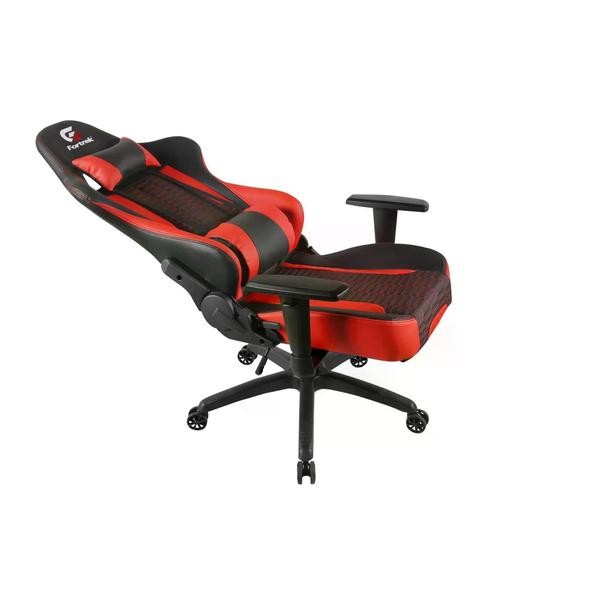 Imagem de Cadeira Gamer Escritório Fortrek Cruise Com Almofadas Ergonômicas para Lombar e Pescoço e Altura Ajustável de material sintético Boa Para Jogar por Horas Cor Preto e Vermelho