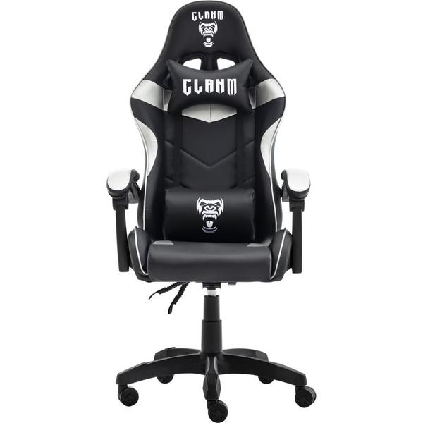 Imagem de Cadeira Gamer Escritório Preta e Cinza MOUNT de Alta Qualidade Com Ergonomia Ajustável + Apoio Lombar e de Braços