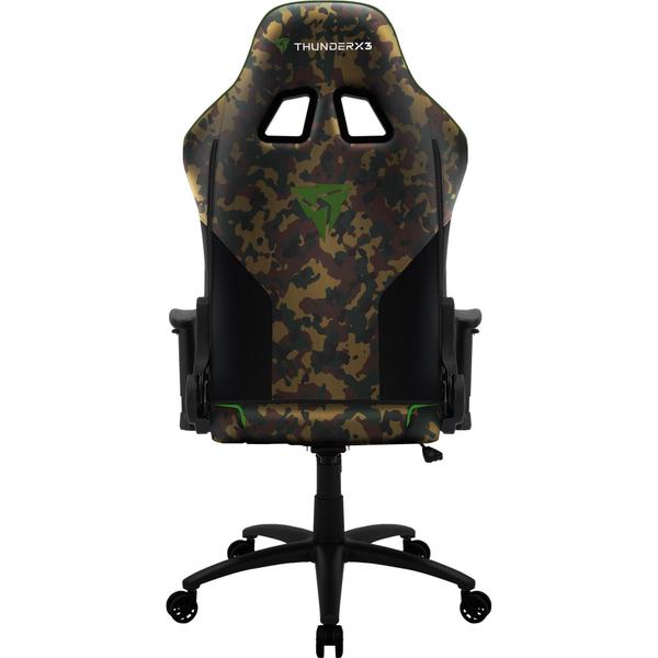 Imagem de Cadeira Gamer Escritório ThunderX3 BC3 Encosto Reclinável material PU de Alta Qualidade Cor Verde Militar Camuflada