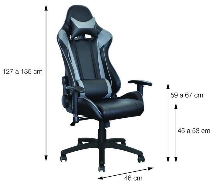 Imagem de Cadeira Gamer F16 Or Design Com Base Rodízio Cinza Até 120kg