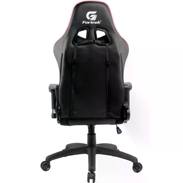 Imagem de Cadeira Gamer Fortrek Black Hawk Com Altura Ajustável Com Almofadas Ergonômicas para Lombar e Pescoço de material sintético Boa Para Jogar por Horas Cor Preto e Rosa