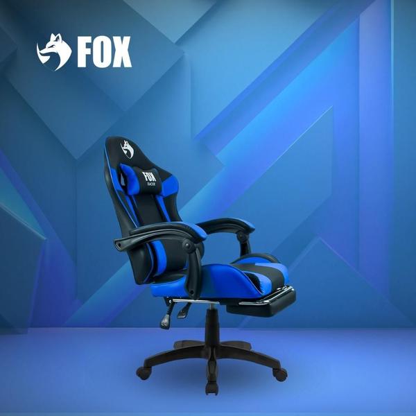 Imagem de Cadeira Gamer Fox Racer Zerda com Apoio de Pés Azul W20