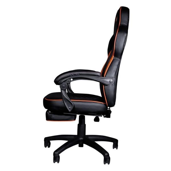 Imagem de Cadeira Gamer Gc301 Estofado Em material sintético 120Kg Preto E Laranja