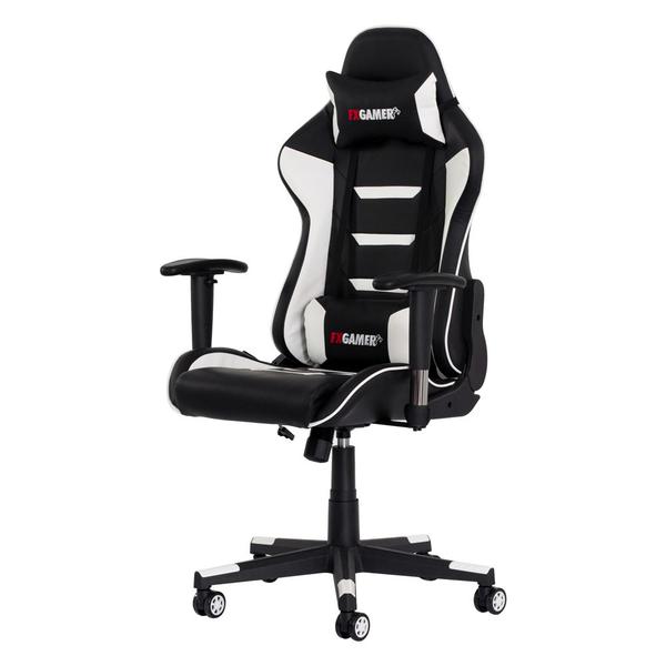 Imagem de Cadeira Gamer II Reclinável 180º Giratória Preto e Branco Altura Ajustável Função Relax