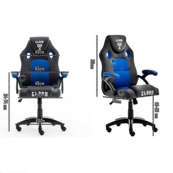 Imagem de Cadeira gamer jungle black/blue clanm