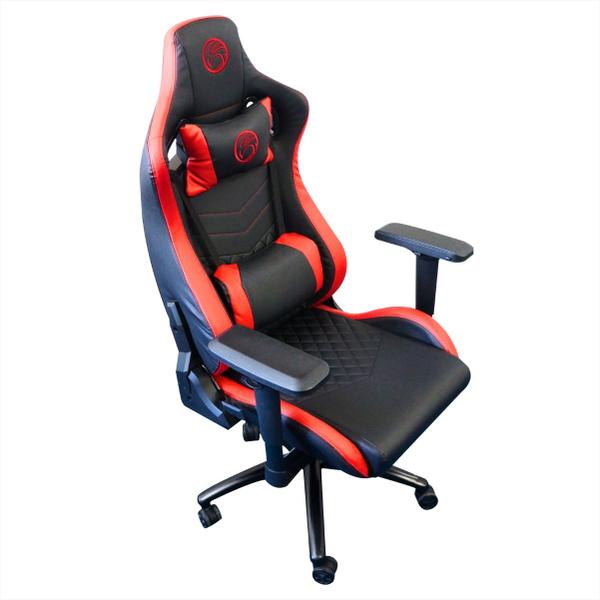 Imagem de Cadeira Gamer Júpiter Brazil PC - Preto e Vermelho - Encosto Reclinável 180 - Braços 4D - Almofadas de Pescoço e Lombar