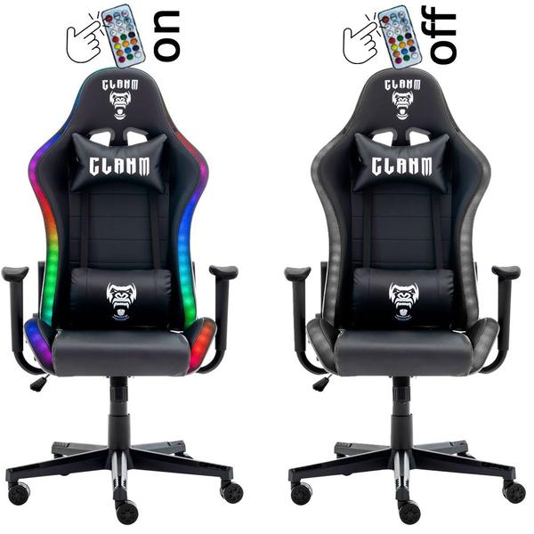 Imagem de Cadeira gamer king cl-ck047 led em rbg com controle - clanm