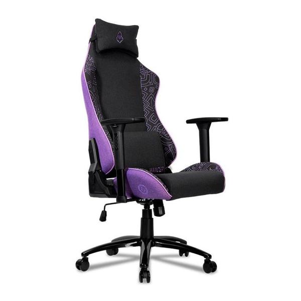 Imagem de Cadeira Gamer Mancer Tyr C, Espuma Moldada, Braco 3D, Tecido, Preto e Roxo, MCR-TRC-FB