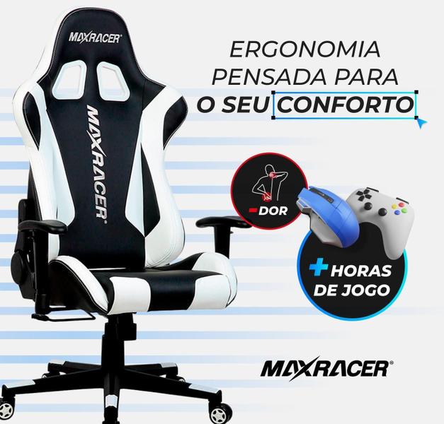 Imagem de Cadeira Gamer MaxRacer Skilled Branca