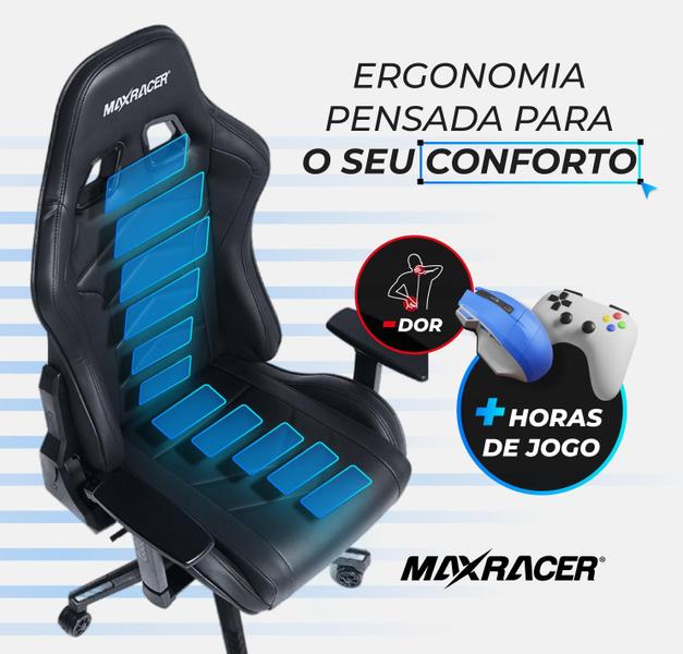 Imagem de Cadeira Gamer MaxRacer Tactical Preta