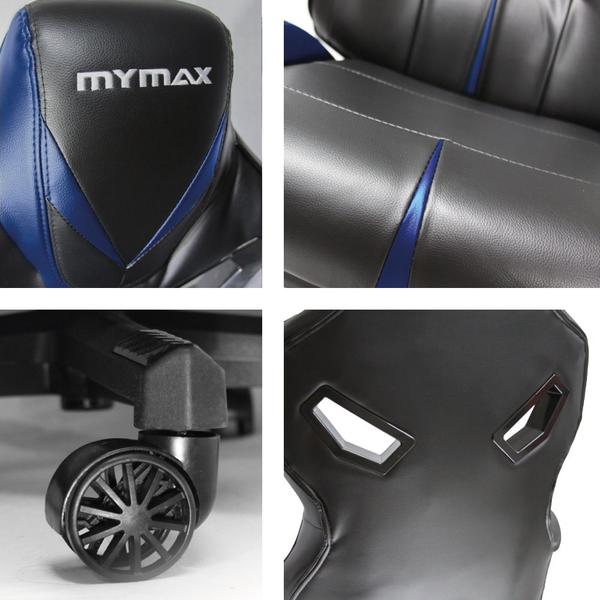 Imagem de Cadeira Gamer MX8 Giratoria Preto e Azul Mymax