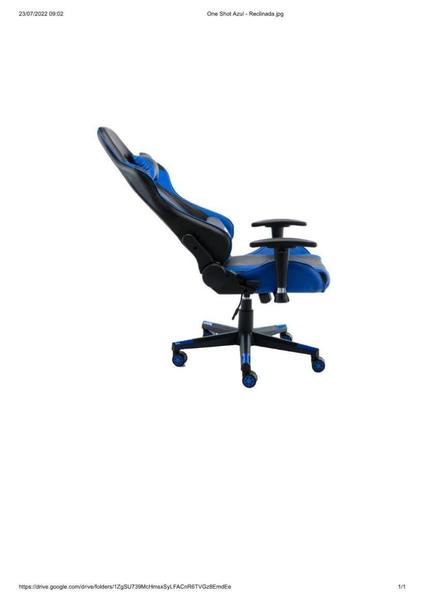 Imagem de Cadeira Gamer One Shot Azul com Preto