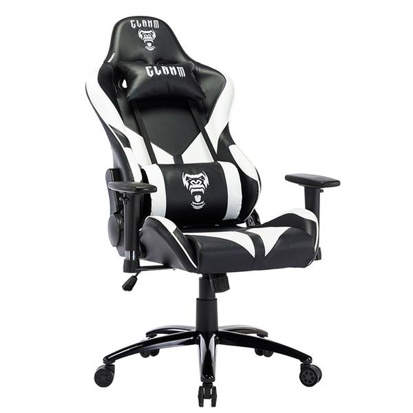 Imagem de Cadeira gamer preto com branco cl-cm081 - clanm