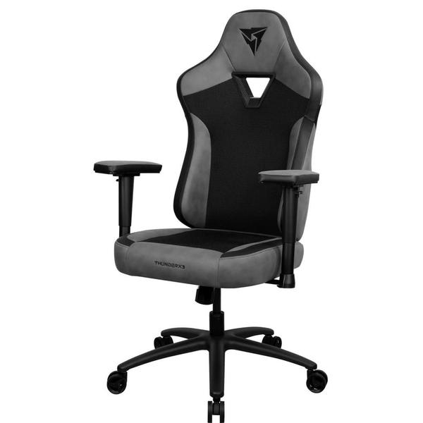 Imagem de Cadeira Gamer Preto Ergonômica Giratória Apoio de Braço 2D Almofadado  Reclinável 135 Graus Material Aço Almofadas Pescoço/Lombar