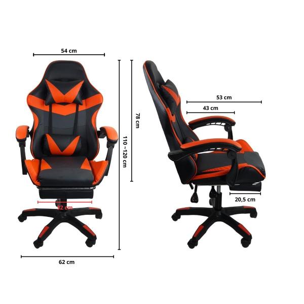 Imagem de Cadeira Gamer Stillus Ergonômica Com Apoio Para Os Pés