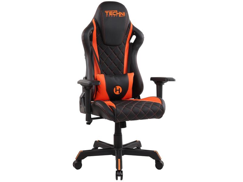 Cadeira Gamer Techni Sport Reclinável Giratória - Preta e Laranja TS84 Cadeira Gamer Techni Sport Reclinável Giratória - Preta e Laranja TS84