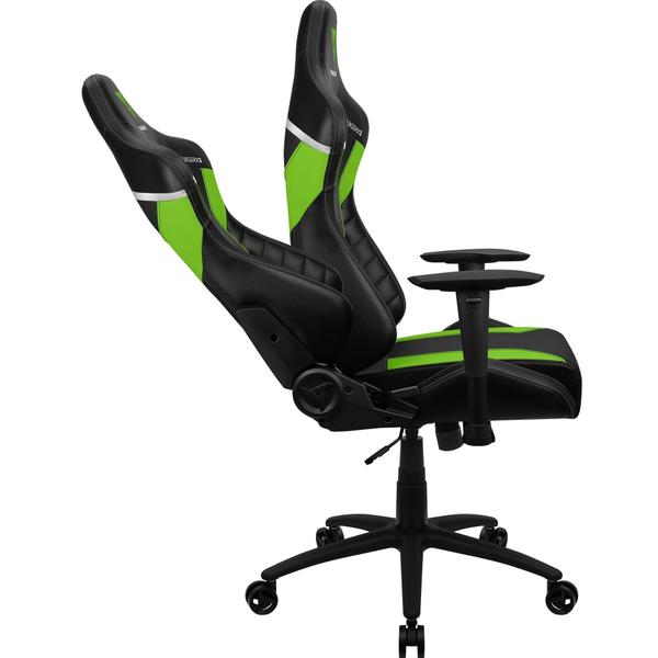 Imagem de Cadeira Gamer ThunderX3 Neon Para Escritório Suporta Até 120Kg Com Encosto Ergonômico e Apoio Para Lombar e Pescoço Alto Conforto Cor Preta e Verde Base de Metal