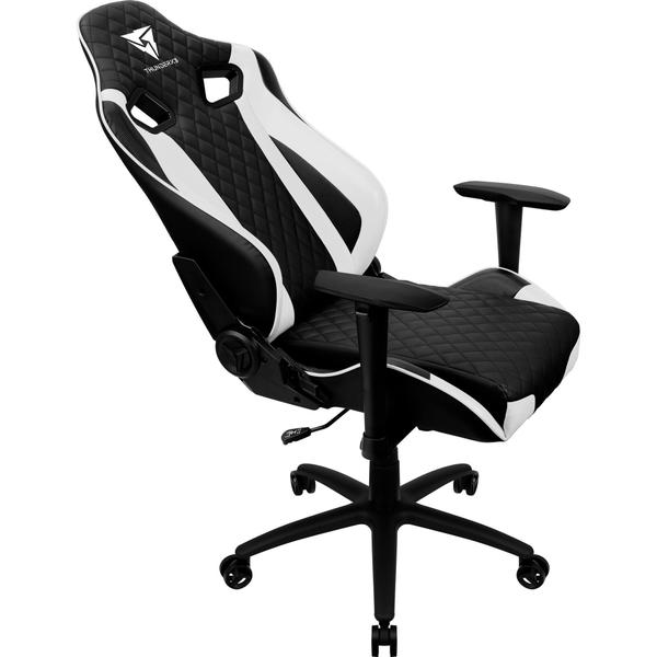 Imagem de Cadeira Gamer ThunderX3 Para Escritório de Alto Conforto Com Almofadas Ergonômicas Para Lombar e Pescoço Suporta Até 120Kg Com material sintético e Fibra de Carbono Cor Branca