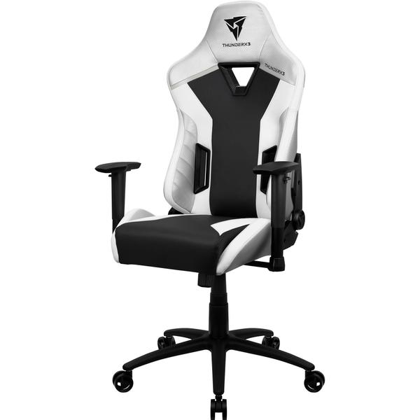 Imagem de Cadeira Gamer ThunderX3 TC3 All White Cor Branca Com Almofada Ergonômica Para Lombar e Apoio de Pescoço e Braço Bidirecional Suporta Até 120Kg