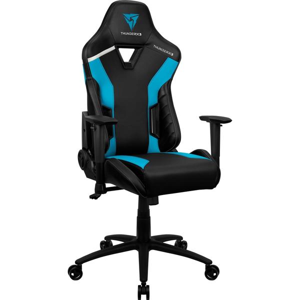 Imagem de Cadeira Gamer ThunderX3 TC3 Azure Cor Preta e Azul Com Almofada Ergonômica Para Lombar e Apoio de Pescoço e Braço Bidirecional Suporta Até 120Kg