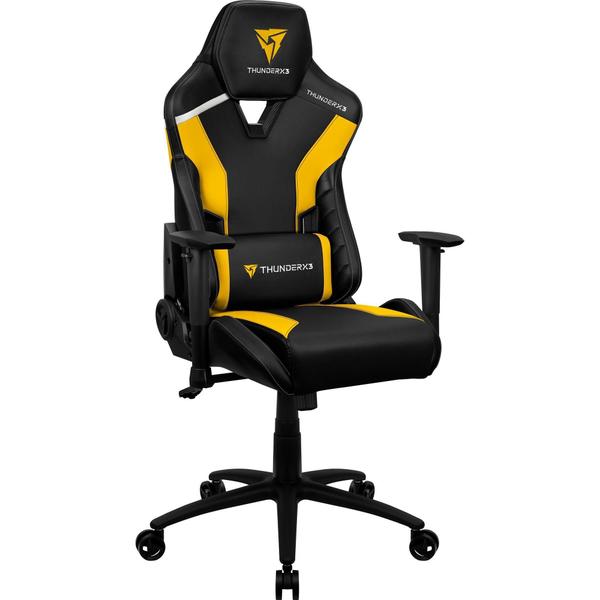 Imagem de Cadeira Gamer ThunderX3 TC3 Bumblebee Cor Preta e Amarela Com Almofada Ergonômica Para Lombar e Apoio de Pescoço e Braço Bidirecional Suporta Até 120Kg