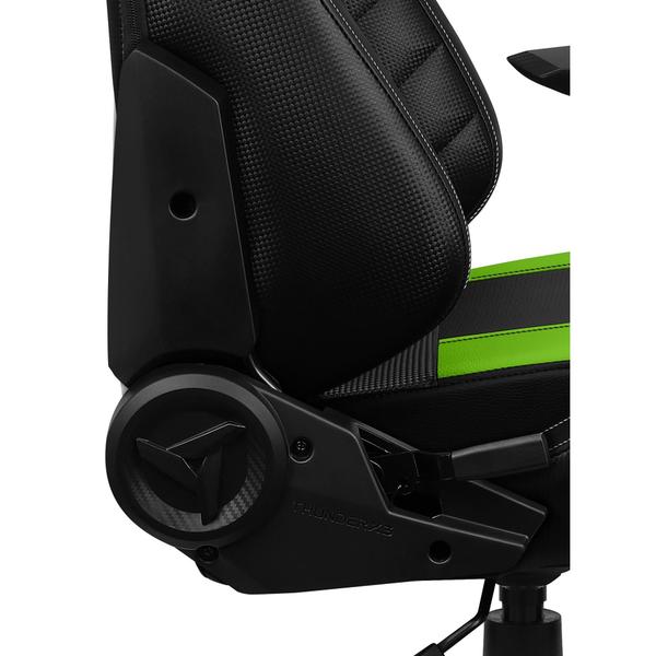 Imagem de Cadeira Gamer ThunderX3 TC3 Neon Cor Preta e Verde Com Almofada Ergonômica Para Lombar e Apoio de Pescoço e Braço Bidirecional Suporta Até 120Kg