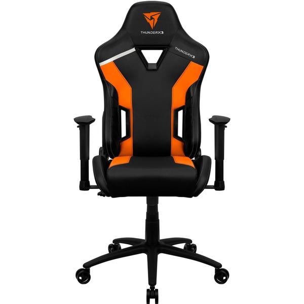 Imagem de Cadeira Gamer ThunderX3 TC3 Tiger Cor Preta e Laranja Com Almofada Ergonômica Para Lombar e Apoio de Pescoço e Braço Bidirecional Suporta Até 120Kg