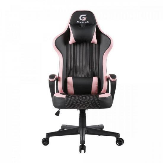 Imagem de Cadeira Gamer Vickers Preta/Rosa Fortrek