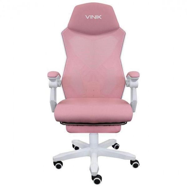 Imagem de Cadeira Gamer Vinik Rocket Branca Com Rosa - Cgr10Brs