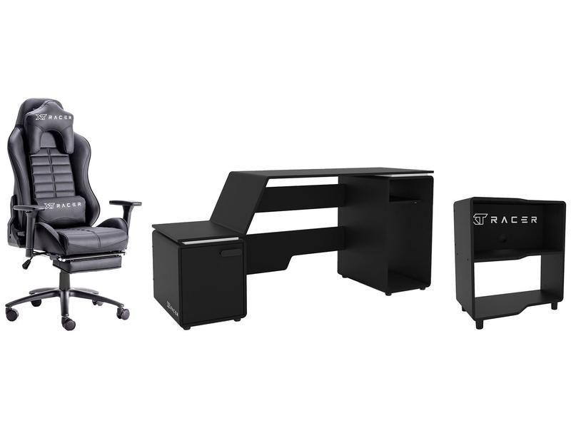 Imagem de Cadeira Gamer XT Racer Reclinável Giratória + Mesa