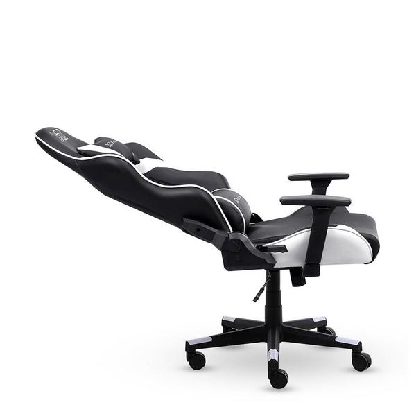 Imagem de Cadeira Gamer XT Racer Viking Series, Até 120Kg, Com Almofadas, Reclinável, Descanso de Braço 3D, Preto e Branco - XTR-021