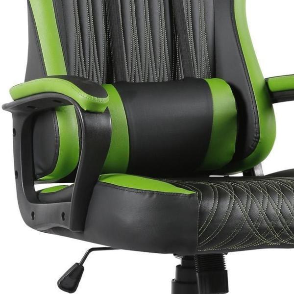 Imagem de Cadeira Giratória Ergonômica Para Escritório Gamer Em material sintético, Base reforçada e Almofada Lombar e Pescoço