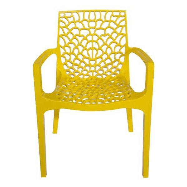Imagem de Cadeira Gruvyer Com Braço Amarela - Or Design