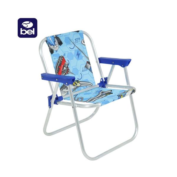 Imagem de Cadeira Infantil em Alumínio Hot Wheels Azul Bel