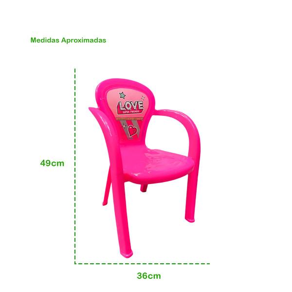 Imagem de Cadeira Infantil Usual Plastica Para Crianças Suporta 25kg Decorada ou Lisa