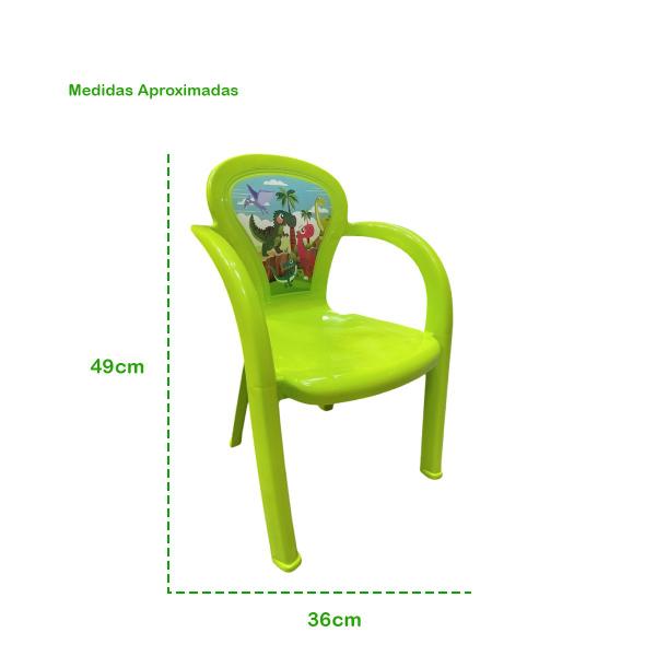 Imagem de Cadeira Infantil Usual Plastica Para Crianças Suporta 25kg Decorada ou Lisa