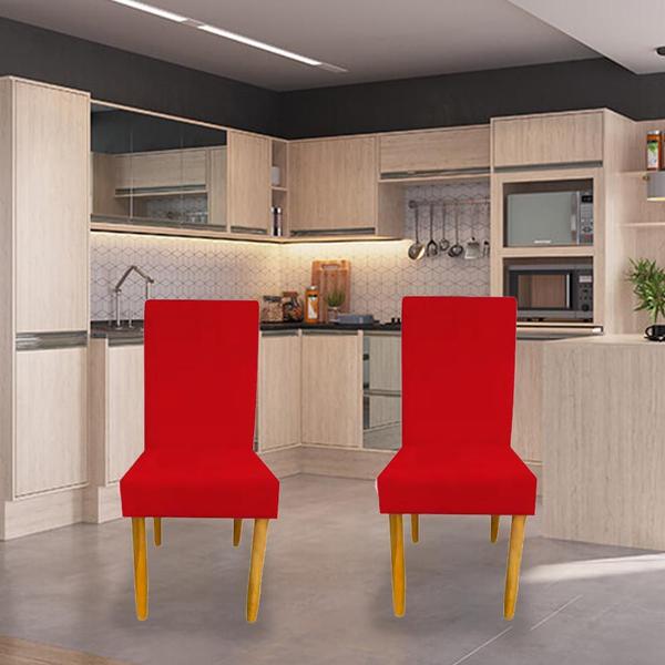 Imagem de Cadeira Luxo Mila Sued Vermelho - D'Classe Decor