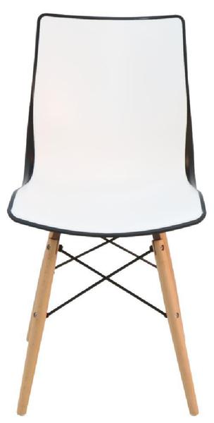 Imagem de Cadeira Maja Sem Braços Preto E Branco Base 3D Tramontina