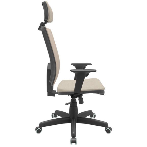 Imagem de Cadeira Office Brizza Soft Poliester Fendi RelaxPlax Com Encosto Cabeça Base Standard 126cm - 63497