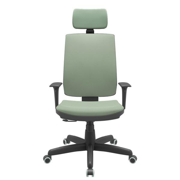 Imagem de Cadeira Office Brizza Soft Vinil Verde RelaxPlax Com Encosto Cabeça Base Standard 126cm - 63499