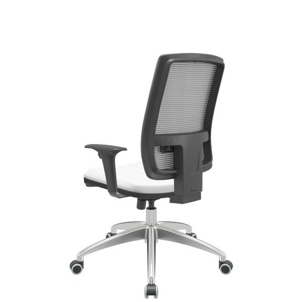 Imagem de Cadeira Office Brizza Tela Cinza Assento Aero Branco RelaxPlax Base Aluminio 120cm - 63839